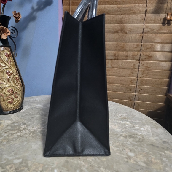 LATC Los Angeles Trading Co. Black Babenciaga Vegan Leather Tote NWT - Picture 6 of 9